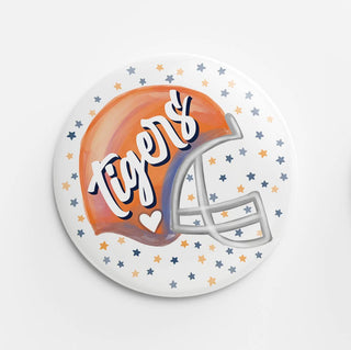Tigers Football Helmet Pinback Button