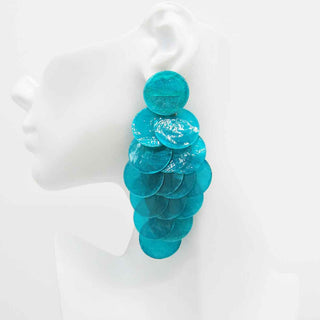 Confetti Cascade Earrings in Blue