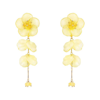 Wildflower Wish Drop Earrings in Yellow