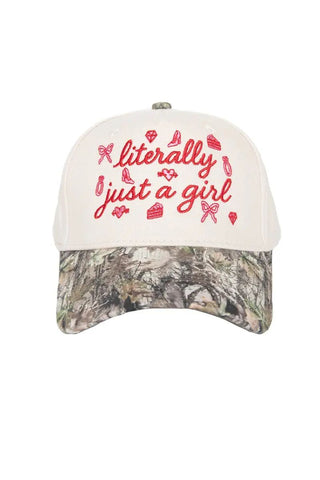 Literally Just A Girl Camo Trucker Hat