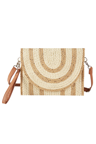 Boardwalk Breeze Raffia Crossbody in Sequin Mix