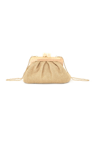 The Isla Natural Straw Convertible Clutch Crossbody