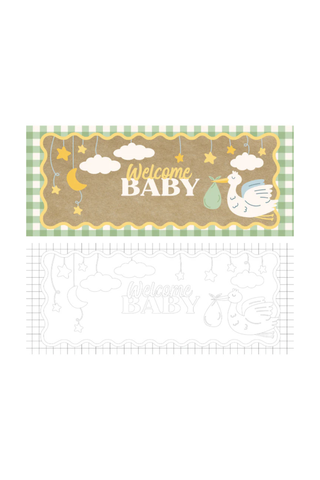 Welcome Baby Paint-By-Number Banner Kit