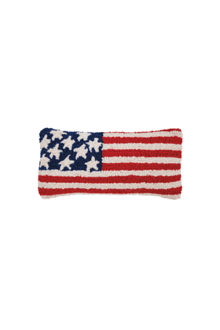 American Flag Mini Hook Wool Pillow