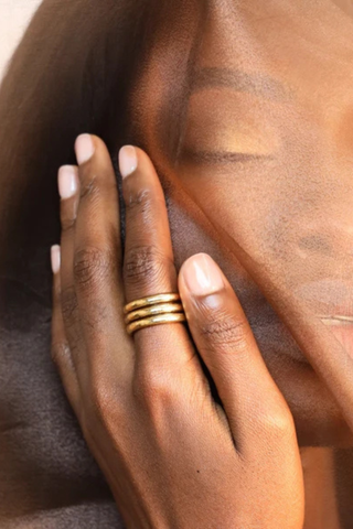 BudhaGirl Rings - Aura All Weather Gold Rings (Set Of 3)
