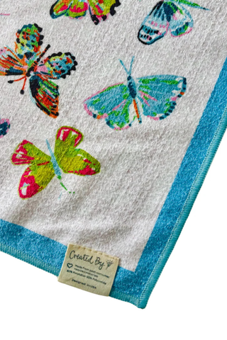 Reversible Butterfly Floral Tea Towel