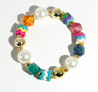 Color Pop Pearl Stretch Bracelet