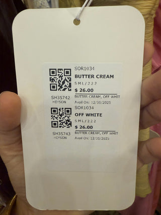 Sor1034 Butter Cream