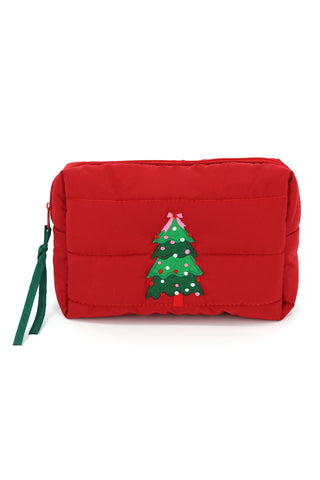 Merry Little Things Christmas Tree Puffer Pouch