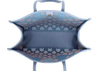 The Savannah Eyelet Tote Set in Blue