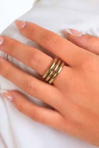 BudhaGirl Rings - Aura All Weather Gold Rings (Set Of 3)