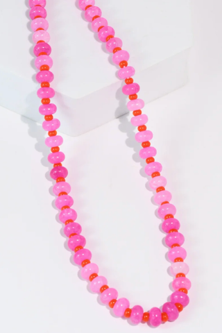 Pink Punch Candy Beaded Necklace by Treasure Jewels