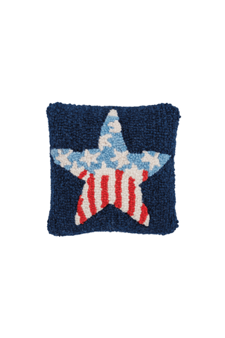Usa Star Mini Hook Wool Pillow