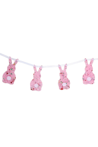 Pink Confetti Acrylic Bunny Garland