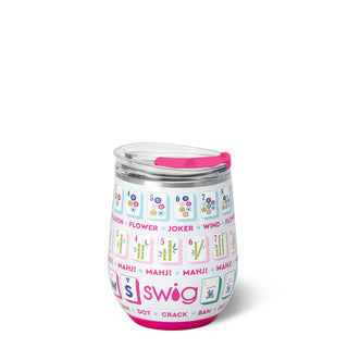 Mahjong Multicolor Stemless Wine Tumbler