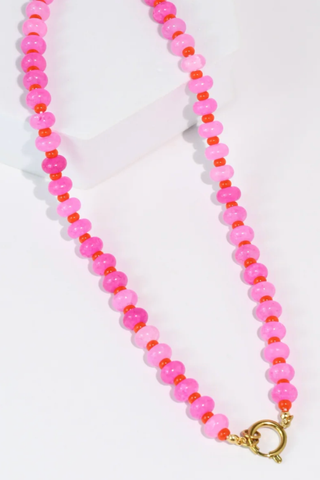 Pink Punch Candy Beaded Necklace by Treasure Jewels