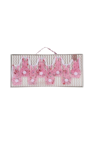 Pink Confetti Acrylic Bunny Garland