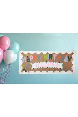 Adult Happy Birthday Paint-By-Number Banner Kit