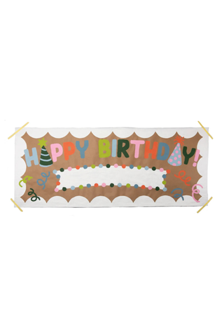 Adult Happy Birthday Paint-By-Number Banner Kit