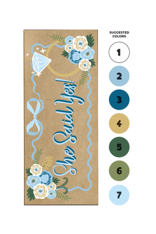 She Said, Yes! Paint-By-Number Banner Kit