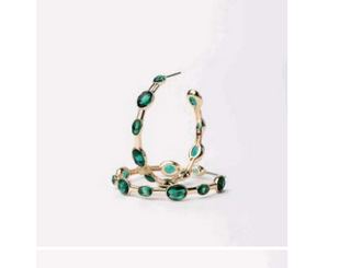 The Allie Earrings in Emerald by Michelle McDowell