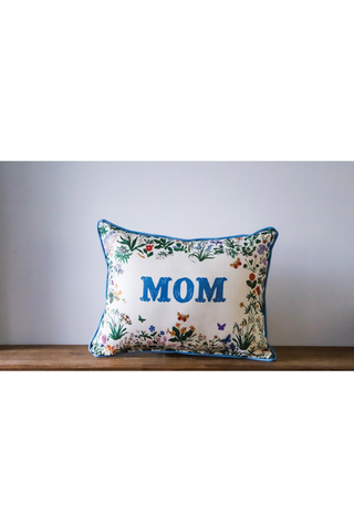 Mom Millie Flower Throw Pillow