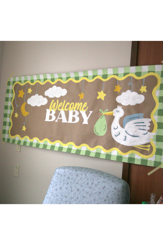 Welcome Baby Paint-By-Number Banner Kit