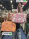 Travel in Style Quilted Duffle Bag in Pink & Green Floral