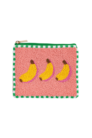 Hand Beaded Banana Fruit Pouch