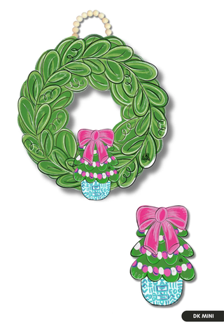 Mini Pink Bow Tree Door Hanger