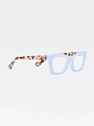 The Jenn Blue Tortoise Reader Glasses