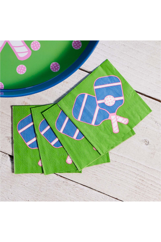 Green Pickleball Cocktail Paper Napkins (Pack of 25)