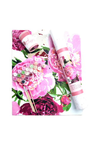 Magic Magenta Floral Paint-By-Numbers Kit