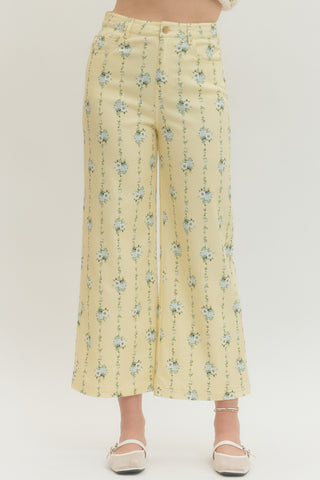 The Harper Daisy Lane Pants in Lemon