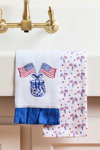 Mary Square American Flag Tea Towel