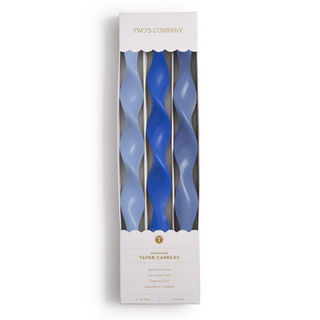 Twist & Glow Blue Candle Set