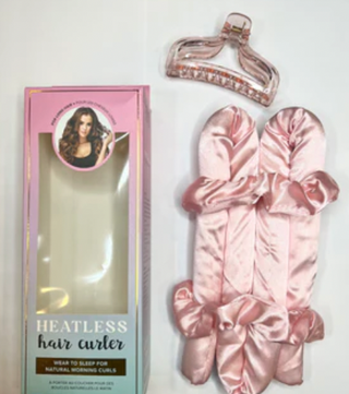 Pink Heatless Hair Curler Set