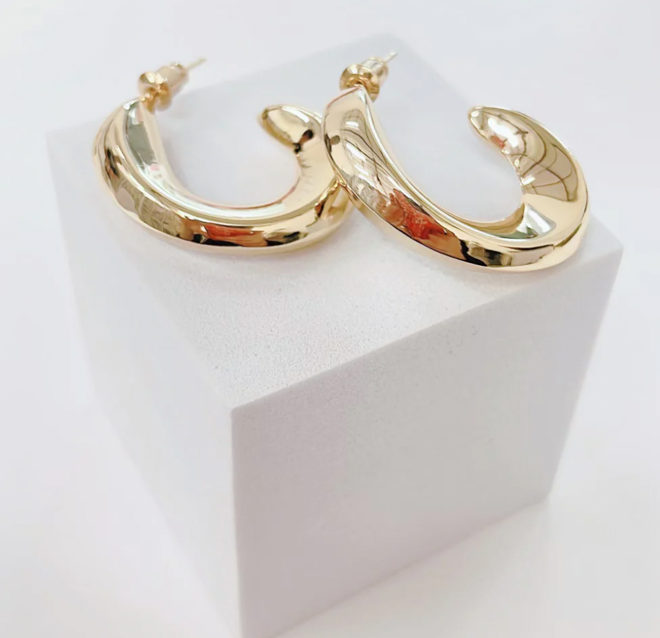 Katalina Water Proof Hoop Earrings by Treasure Jewels