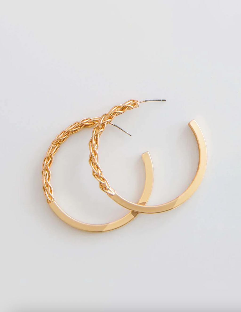 Julie Twisted Gold Hoop Earrings by Michelle McDowell