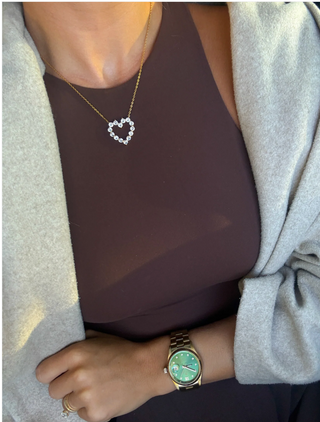 *PRE-ORDER* - Diamond Heart Necklace by ChanSuttPearls