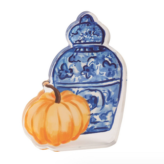 Jar & Pumpkin Topiary Acrylic Sitter