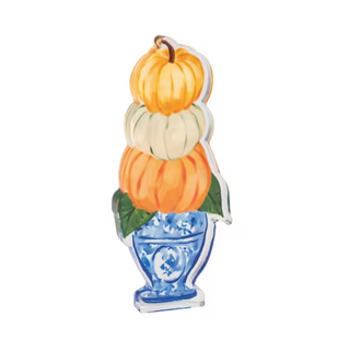 Three Pumpkins Pumpkin Topiary Acrylic Sitter