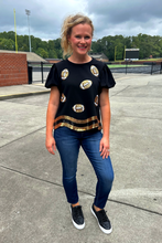 Load image into Gallery viewer, Friday Night Lights Football Sequin Top