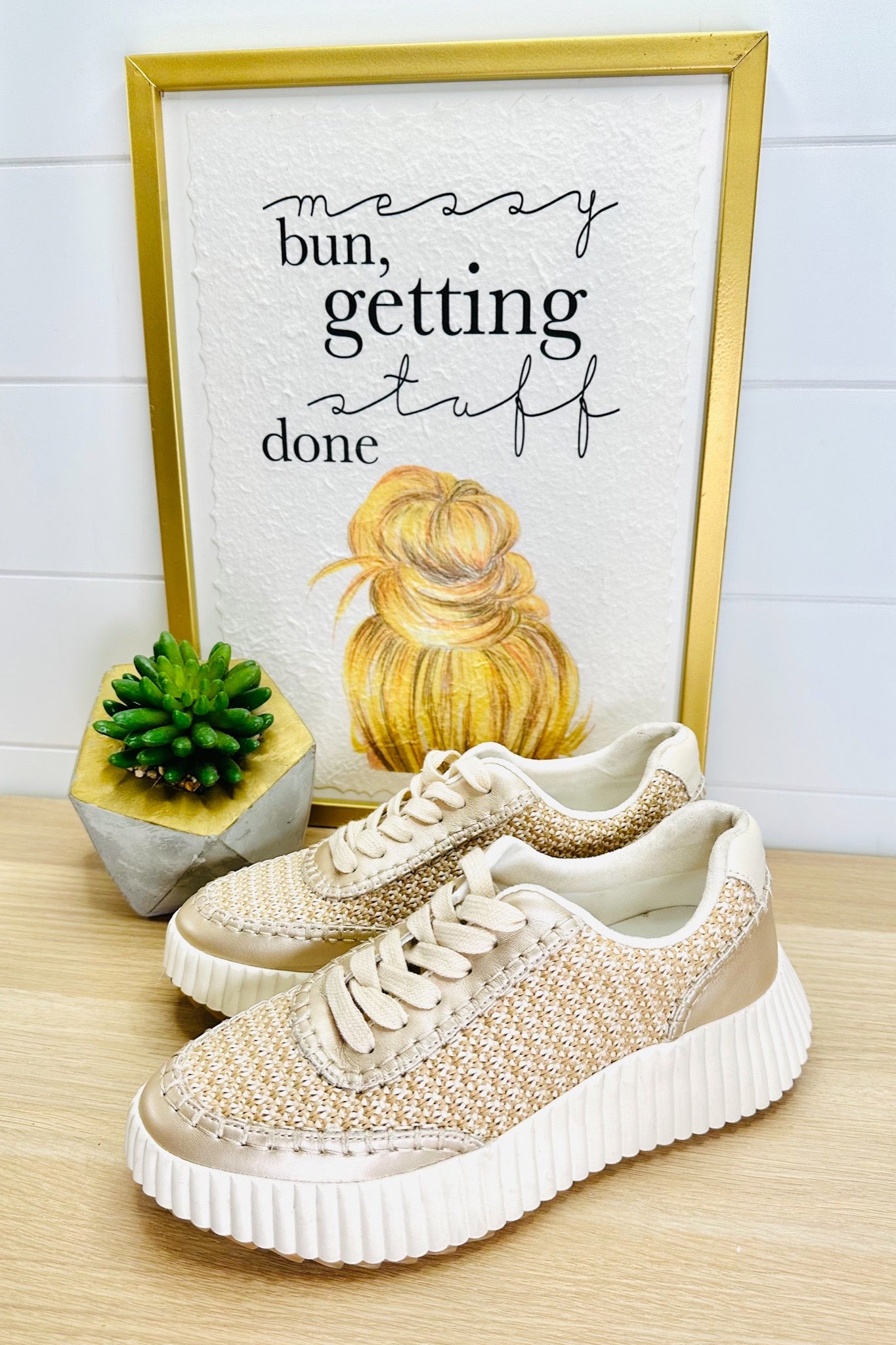 The Selina Sneakers in Gold by ShuShop