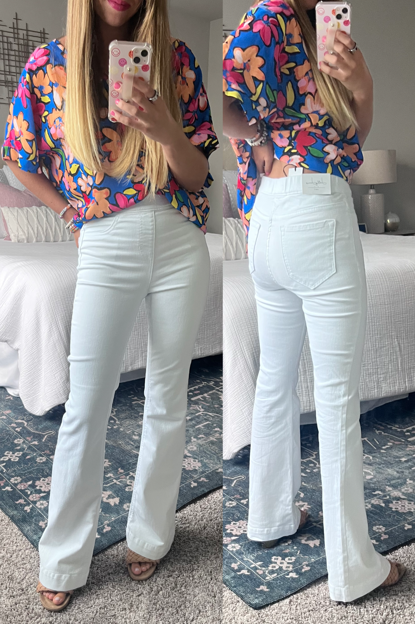 The Meredith White Flare Jeans by Jelly Jeans
