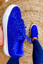 Load image into Gallery viewer, Bedazzle Rhinestone Sneaker in Blue by Corky&#39;s