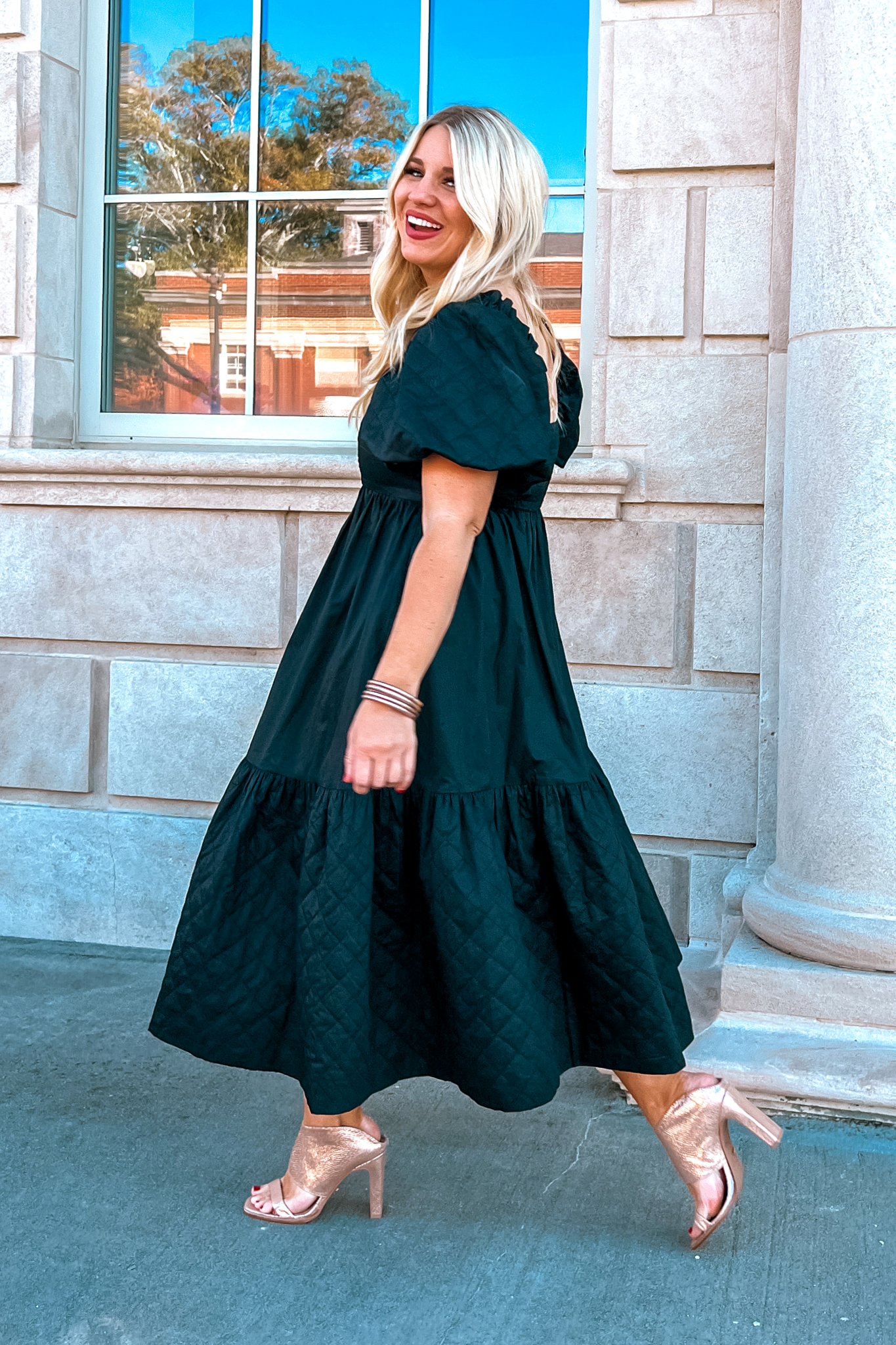 The Marigold Dress in Black by Crosby