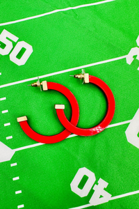 The Lara Red Hoop Earring