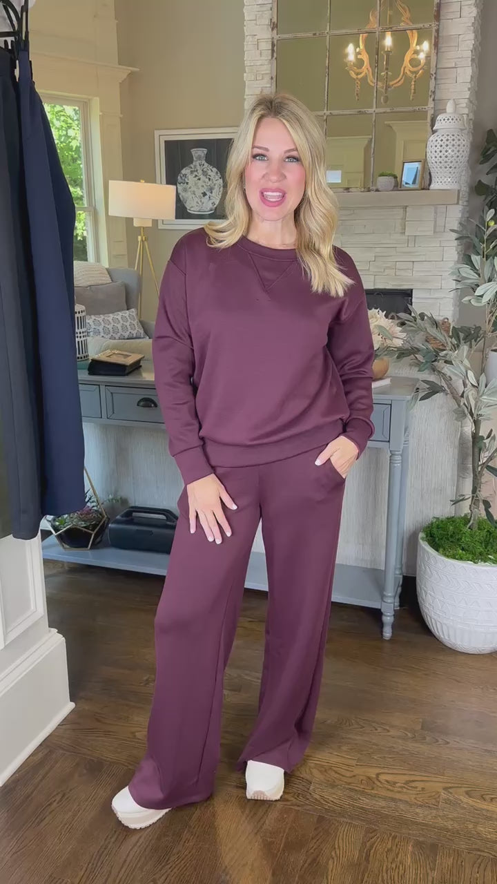 The Malibu Buttery Soft Pants in Wine