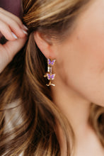 Load image into Gallery viewer, Butterfly Enamel Hoop Earring in Lavender